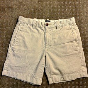 J. Crew 7" Flex Khaki Chino Short Stone Men’s Size 28